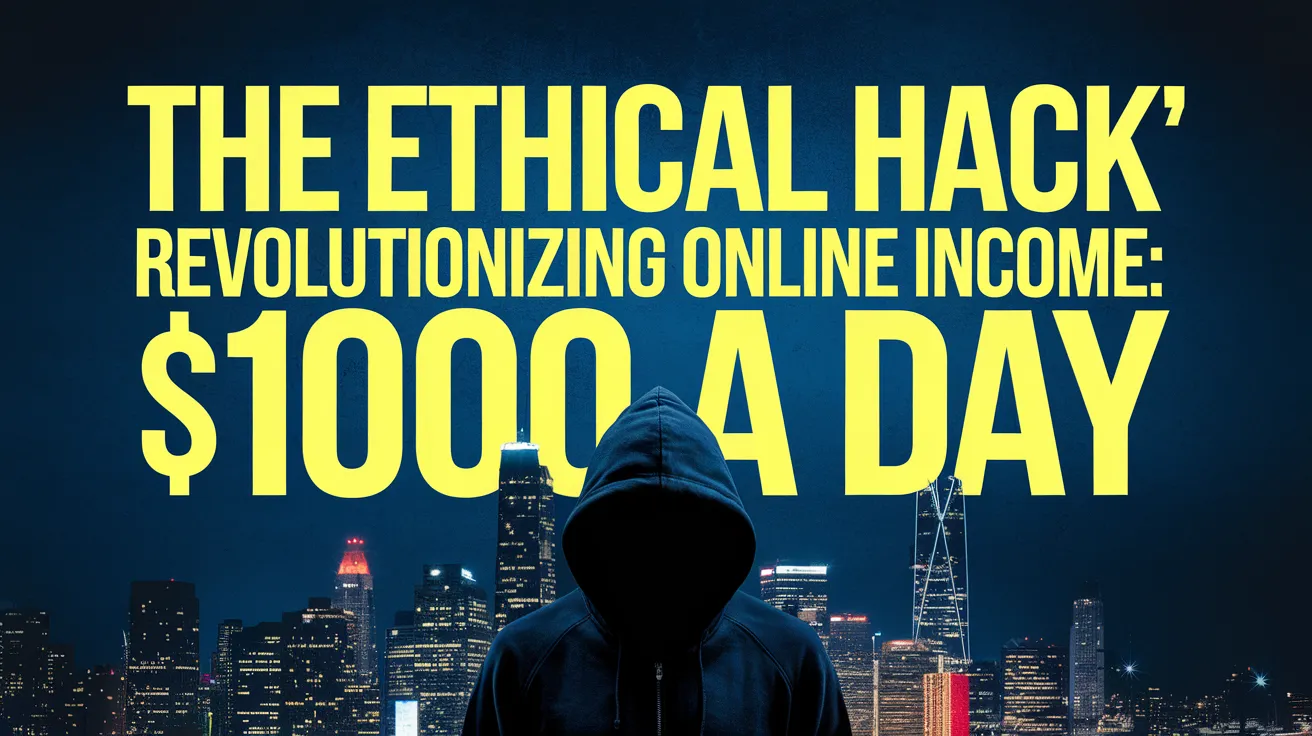 The ‘Ethical Hack’ Revolutionizing Online Income: $1000 a Day